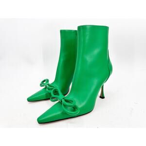 Mach & Mach Double Bow Ankle Boots 240 Green Size 36